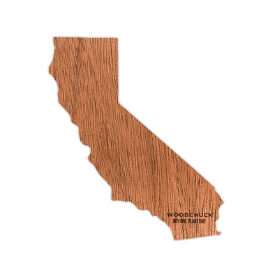 California Wooden Sticker