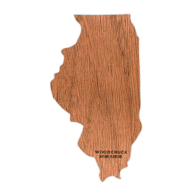 Illinois Wooden Sticker