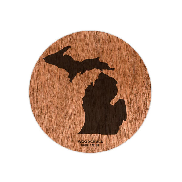 Michigan Wooden Sticker