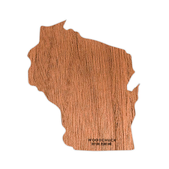 Wisconsin Wooden Sticker